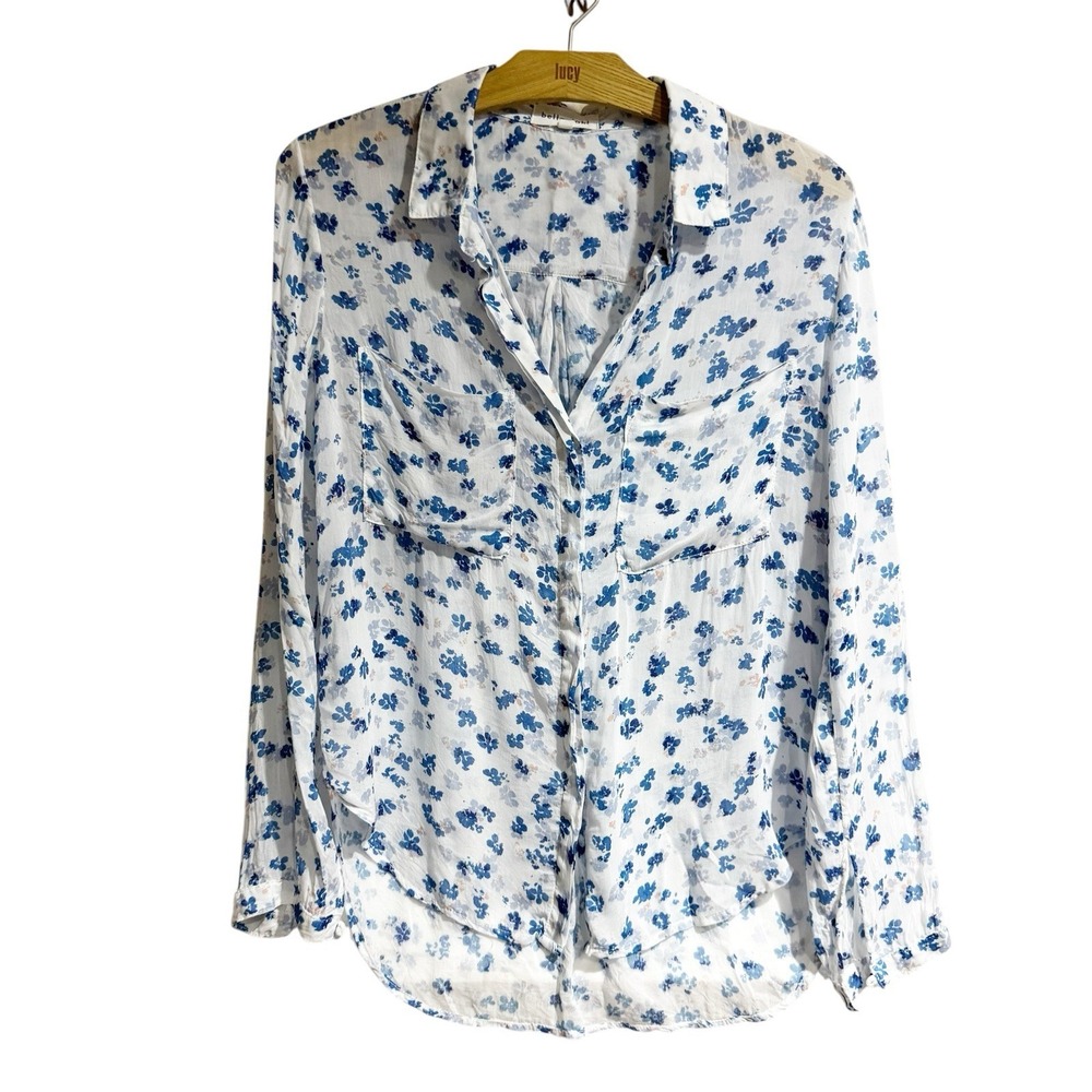 Bella Dahl Women Small Classic Button Down Floral All Over Print Relaxed Hipster